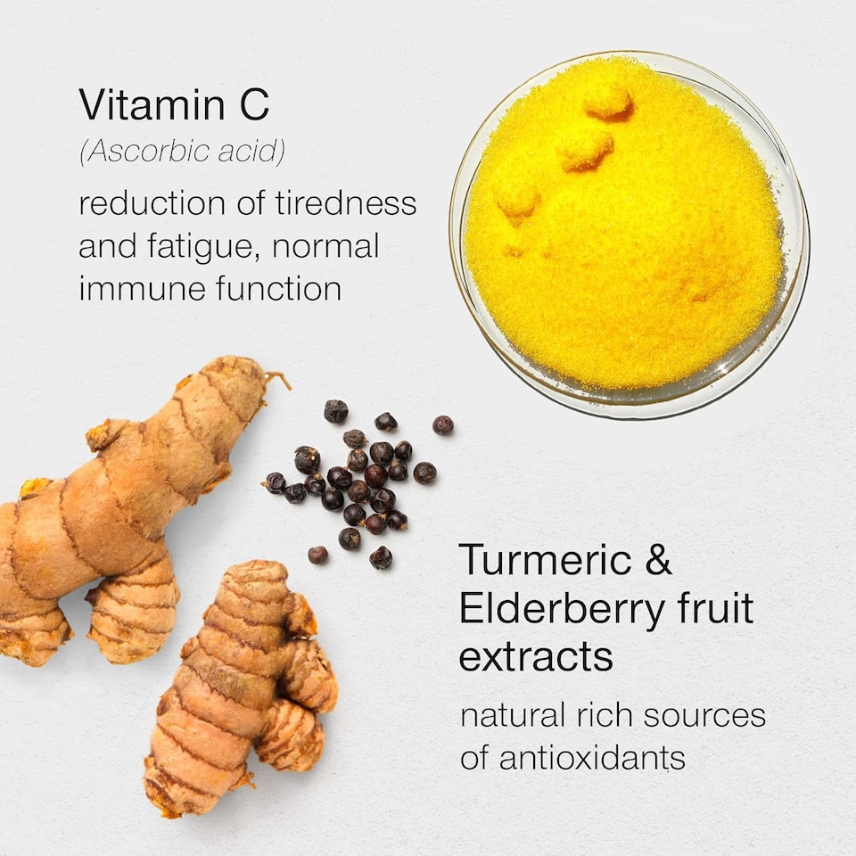 image 1 of SuperSelf Vitamin C 1000mg with Elderberry & Turmeric 60 Tablets