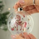 image 2 of Personalised Unicorn Christmas Glass Bauble