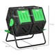 image 7 of Outsunny 130L Compost Bin Dual Chamber Rotating Composter w/ Ventilation Holes