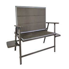 Quest Leisure Naples Pro Bench With Slide Out Side Tables - Grey N/A