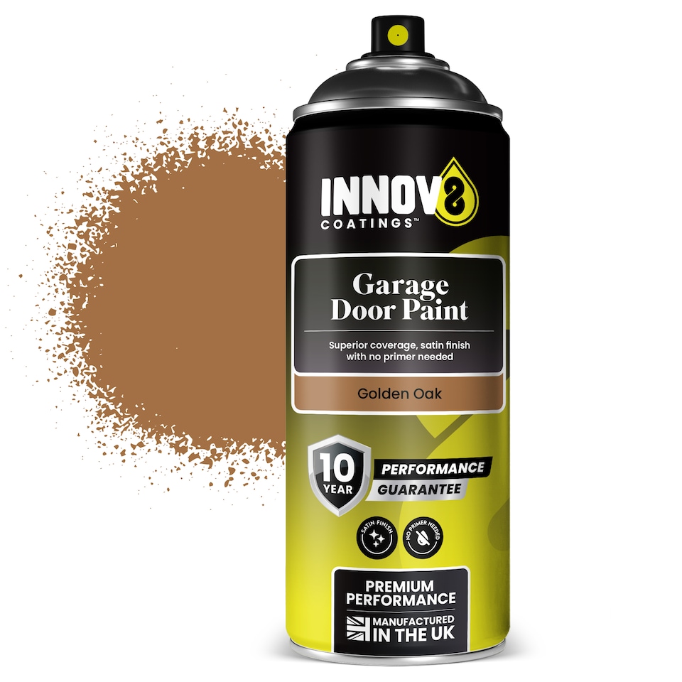 image 1 of Innov8 Coatings Garage Door Spray Paint - 400ml - Golden Oak - Satin Finish | Brown | Golden Oak | 400ml | 1
