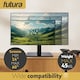 image 5 of Futura 24-60 Inch Universal TV Table Stand, Swivel & Height Adjustable 45kg Load Black