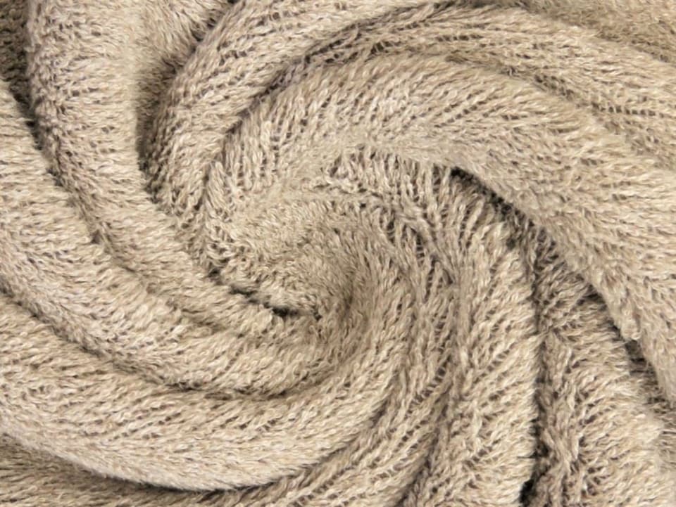 Beige Melange Cotton Towelling Fabric for Dressmaking, 150cm / 59" Wide - per metre