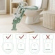image 4 of Straame Toddler Toilet Ladder Seat- Portable Children Potty Training Chair (Green - White)