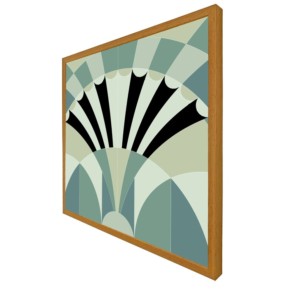 image 1 of Green geo arches (Picutre Frame) Brown | L