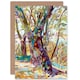image 1 of Multicoloured Trees Branches Forest Art Blank Card
