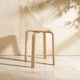 image 1 of Maison by Premier Rustic Tropical Hevea Wood Stacking Stool, Stackable Kitchen Stool For Breakfast, Durable Counter Stool