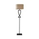 image 8 of ValueLights Katniss Large Black Metal Floor Lamp with an Oatmeal Fabric Oval Shade | Black | Cream