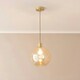 image 2 of ValueLights Shaw Brushed Gold Adjustable Single Pendant Ceiling Light Gold