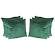 image 1 of Nicola Spring Square Velvet Cushions - 55cm x 55cm - Green - Pack of 6 | Green | Green