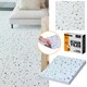 image 1 of NOVECRAFTO Vinyl Floor Tiles Self Adhesive – 12x12in Peel and Stick Flooring for Kitchen, Bathroom & Living Room – White Terrazzo Look with Flecks White | 3.72 sqm