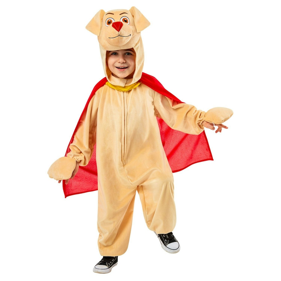 DC League Of Super-Pets Childrens/Kids Krypto Costume - Beige/Red - 3-4 Years 3