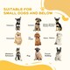 image 6 of PawHut Foldable Wooden Pet Gate w/ 3 Panels 2 Support Feet for Small Dogs