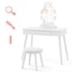 image 10 of COSTWAY Princess Vanity Table & Chair Set Kids Set White