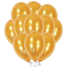 Metallic Gold Biodegradable Latex Balloons 23cm / 9 in - Pack of 20