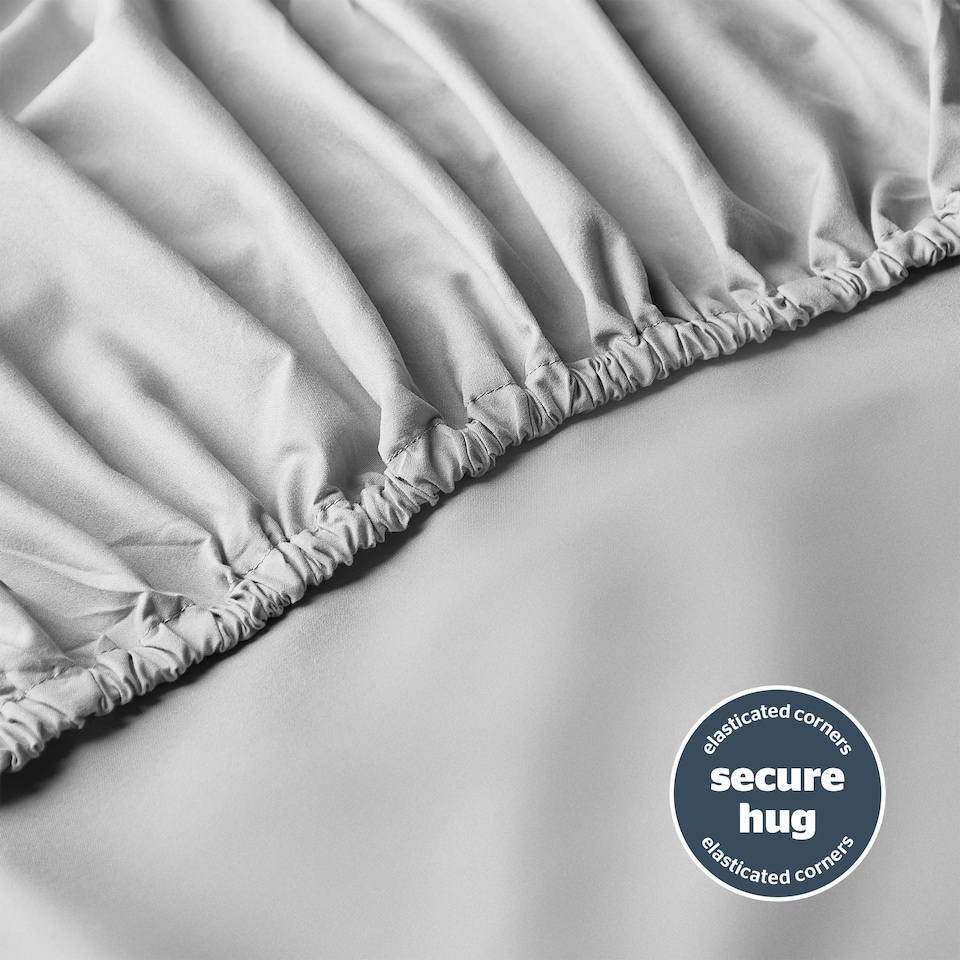 image 1 of Silentnight Supersoft Fitted Sheet, Dove Grey