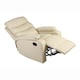 image 5 of Ashby Leather Recliner Armchair Sofa Home Lounge Chair (Cream)