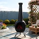 image 6 of Gr8 Garden Large 130cm Tall Garden Patio Chiminea Wood Log Burner Fire Pit BBQ Grill Heater