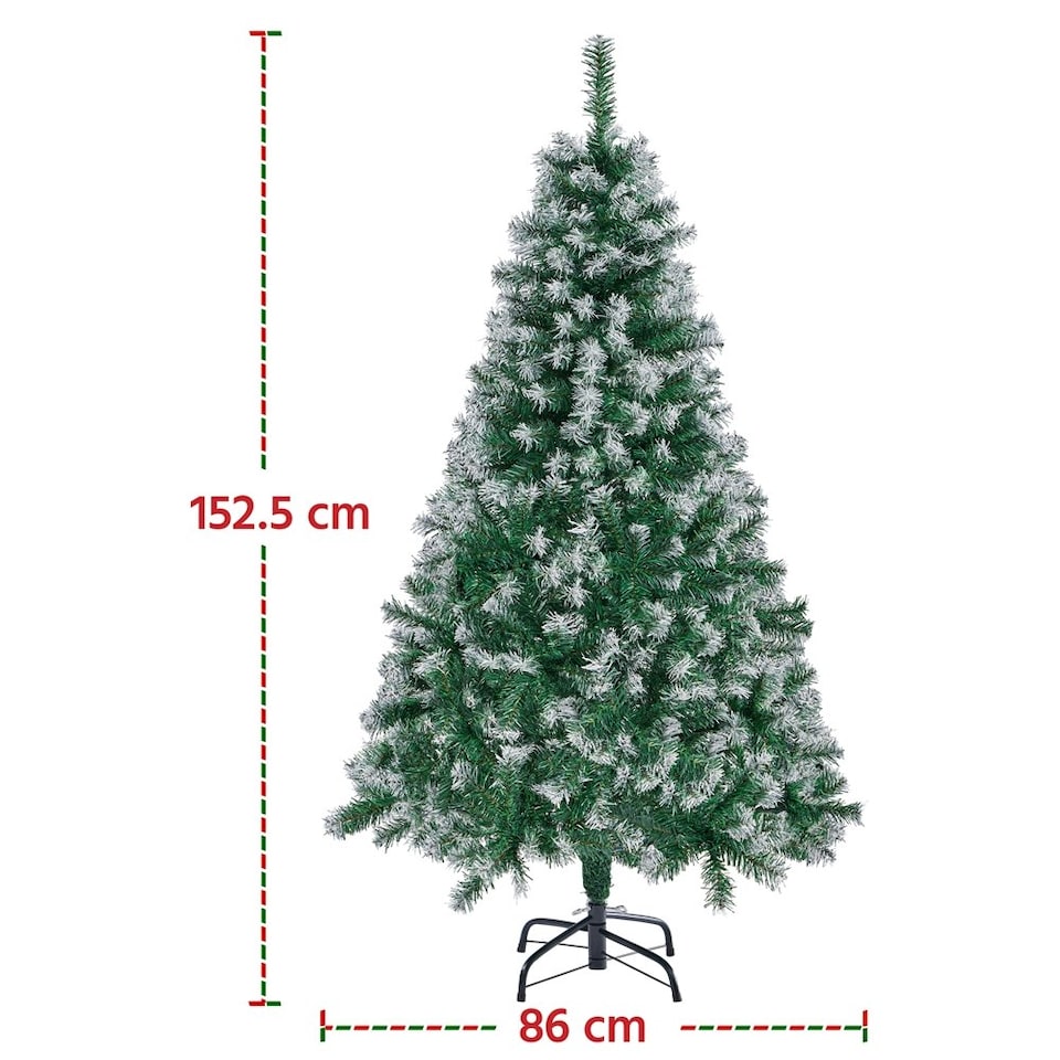 image 1 of Yaheetech Frosted Christmas Tree with Foldable Stand