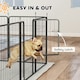 image 4 of PawHut Dog Pen, 12-Panel Puppy Pen for Medium Dogs, 80cm High, Black Black