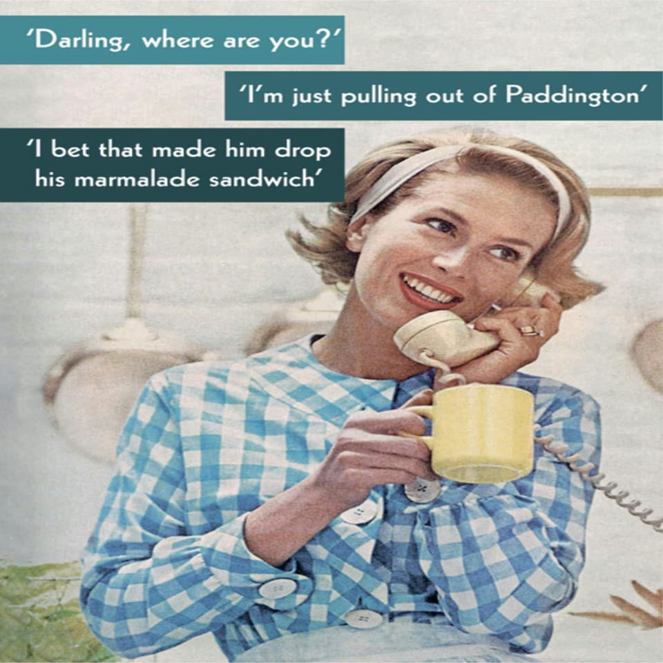 image 1 of I'm Just Pulling Out Of Paddinton Funny Birthday Card
