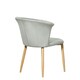 image 4 of Set of 2 Elsa Velvet Dining Chairs with Wooden Legs, Curved Back & Comfortable Seating | Grey