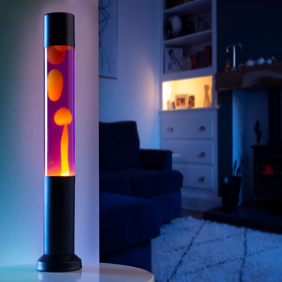 image 1 of Nova Lava Lamp Purple Liquid/Yellow Wax Black