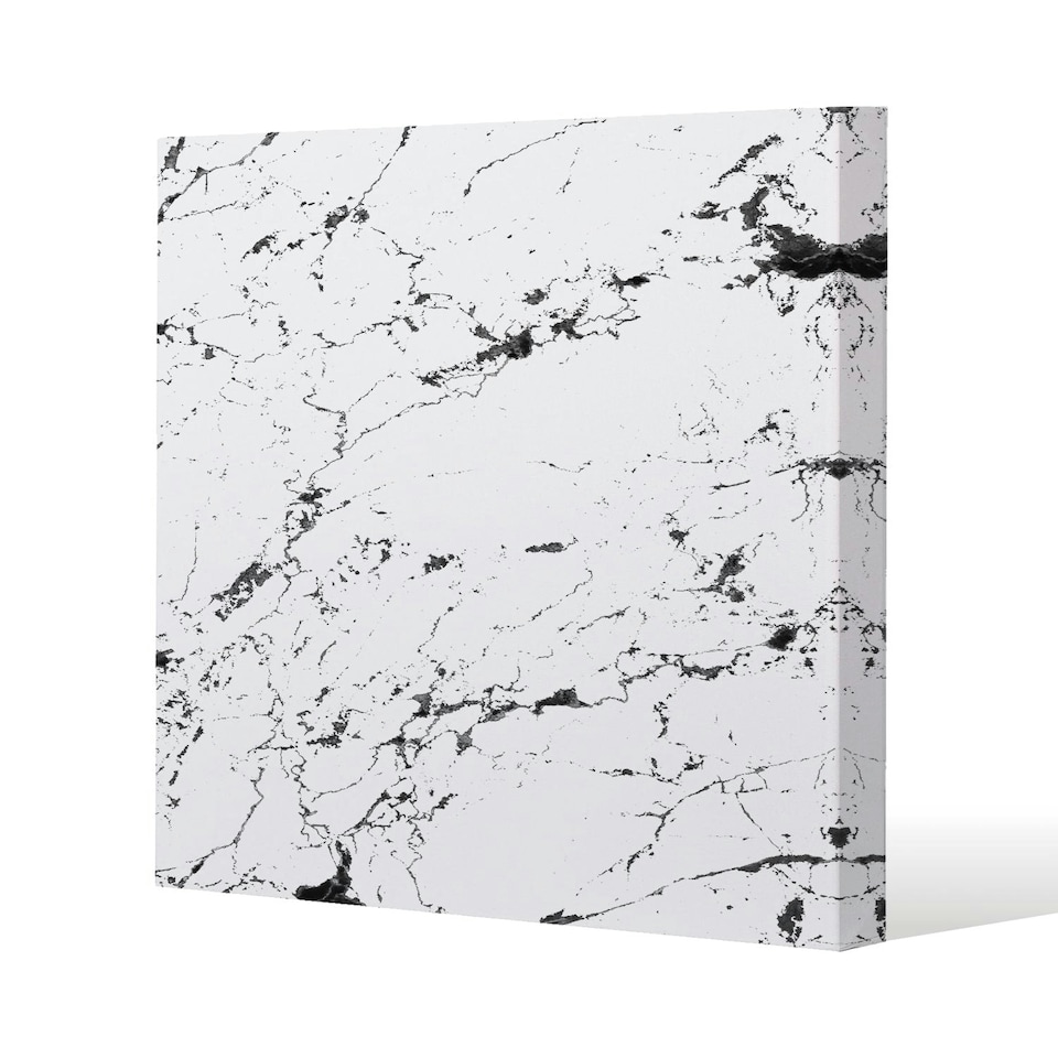 image 1 of Thin Black Marble (Canvas Print) 114 x 114 x 4cm