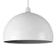 image 2 of ValueLights Modern Gloss White And Grey Metal Dome Ceiling Pendant Light Shade