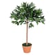 image 1 of Outsunny 3ft Artificial Olive Tree Indoor Plant Greenery for Home Office Potted in An Orange Pot
