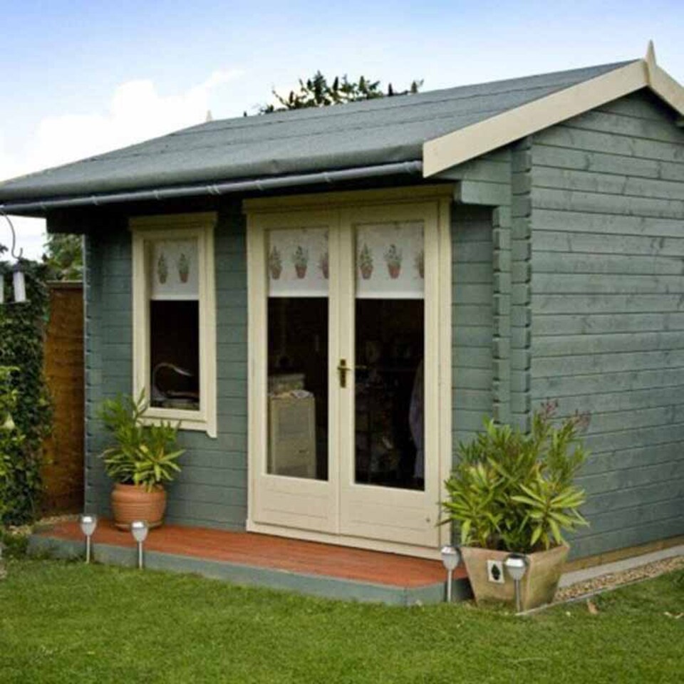 image 1 of Marlborough 28 mm Log Cabin 12 x 12 Feet | Blue