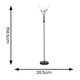 image 4 of ValueLights Maya Matte Black 3 Way Curved Arm Upright Floor Lamp | Black