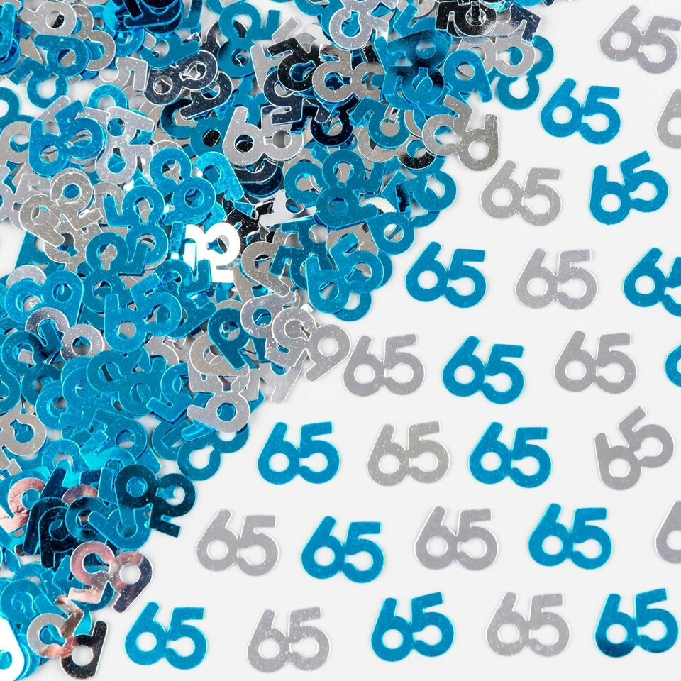 image 1 of 65th Confetti Blue/Silver - 4 Packs, 14g Each