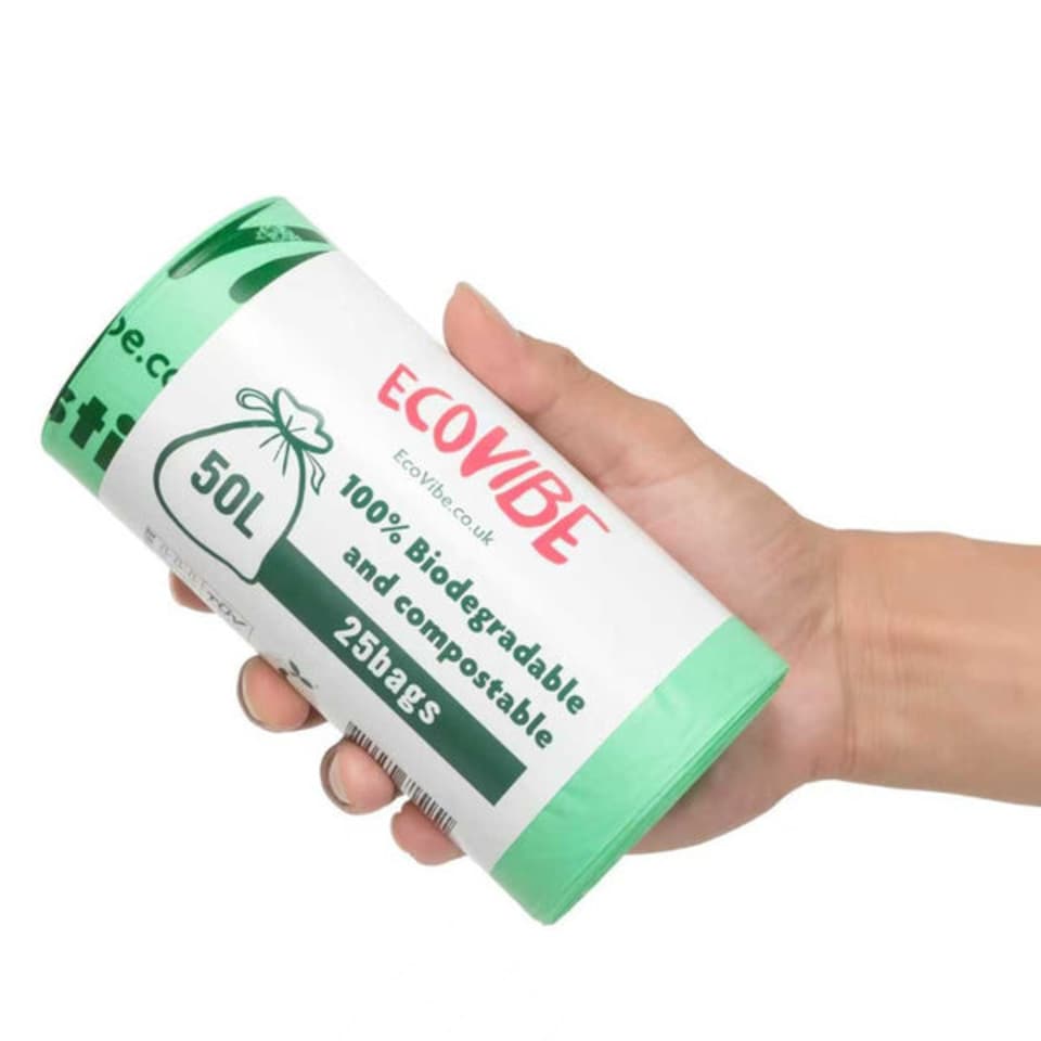 image 1 of 25 Biodegradable Bin Bags - 50 Litre