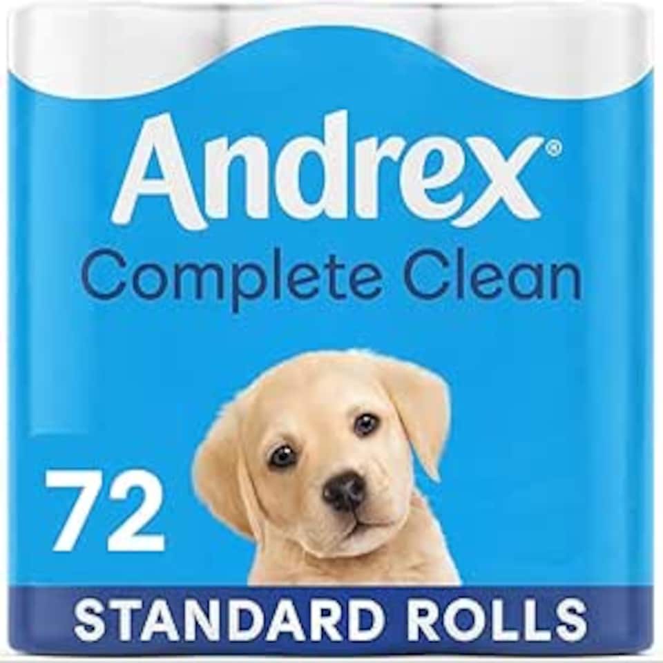 Andrex Classic Clean Toilet Rolls - 72 Pack - Bulk Buy - Unbeatable Clean with Unique 3D Wave