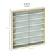 image 3 of HOMCOM 7-Tier Wall Display Cabinet w/ Shelves Glass Doors, Rustic Brown Yellow