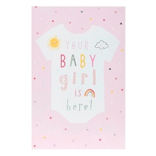 New Baby Girl Congratulations Card for Him/Her/Friends/Parents | Outfit Design