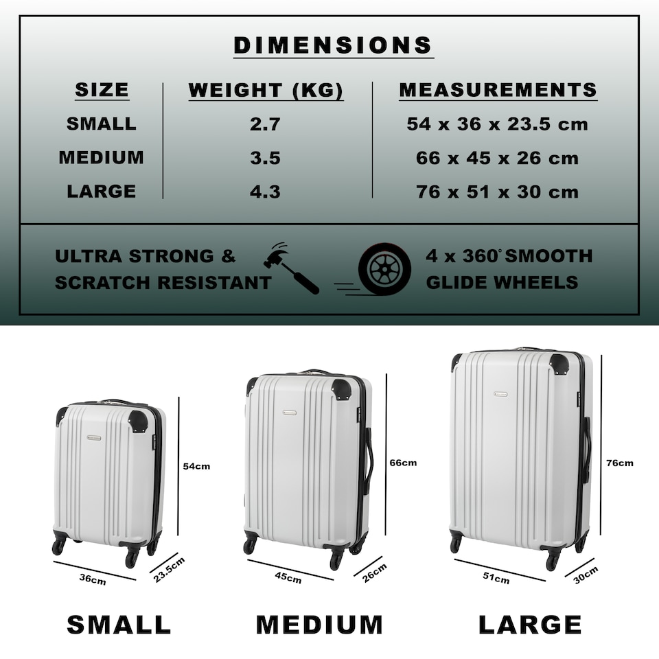 image 1 of Gino Ferrari Volar Large Suitcase Business Travel Luggage - Grey