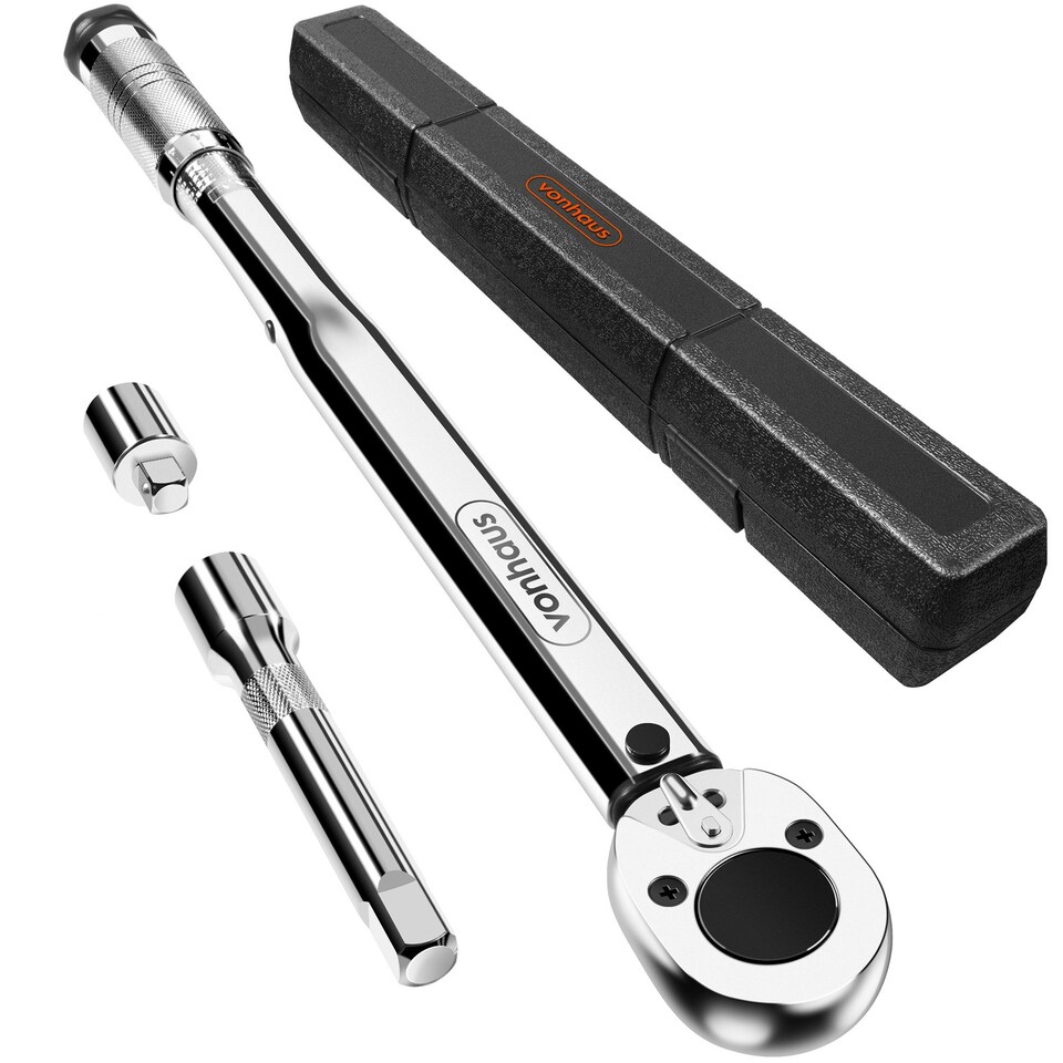 image 1 of VonHaus Half Inch Torque Wrench with Extension Bar