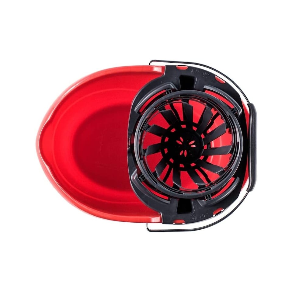 image 1 of Vileda Supermocio Bucket and Torsion Wringer Red Mop Bucket Durable Plastic Easy Water Extraction for Home Cleaning
