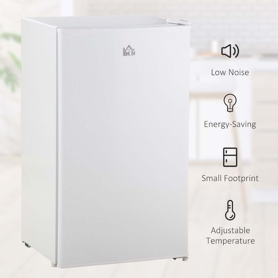 image 1 of HOMCOM 91L Under Counter Fridge Good Housekeeping Institute Approved White