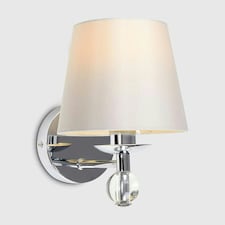 ValueLights Bryantt Polished Silver Wall Light and E14 Candle LED 4W Warm White 3000K Bulb