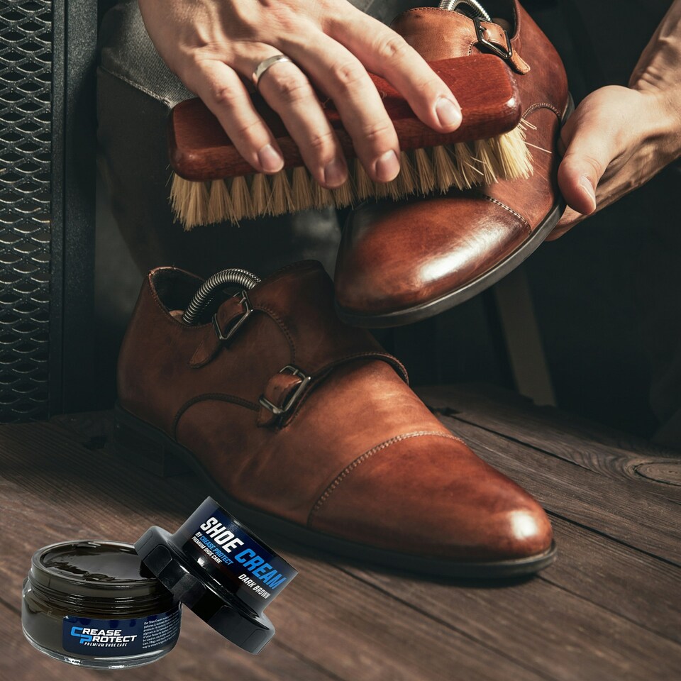 image 1 of Shoe Cream - Moisturise, Nourish & Polish Leather Shoes - 50ml - Brown