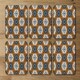 image 2 of Rust orange background with gray, navy blue and beige (Coaster)