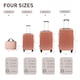 image 3 of 4 Piece ABS Suitcase Set 3-Stage Adjustable Handle 14/20/24/28in