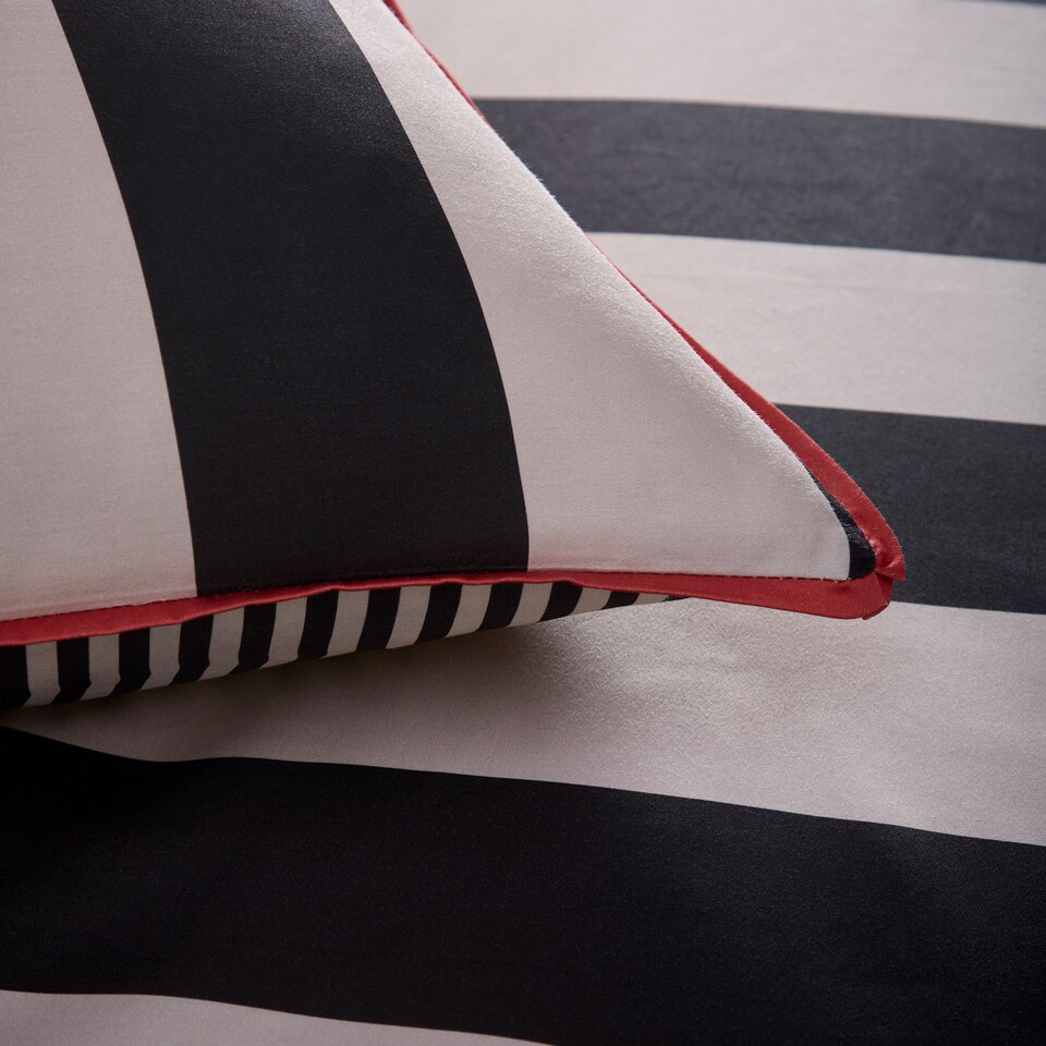 image 1 of Laurence Llewelyn-Bowen Festivo Circus Stripe Duvet Cover Set Black