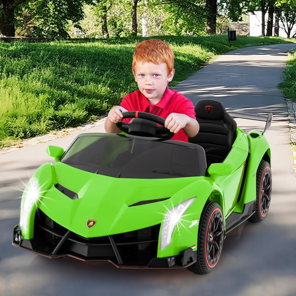 image 1 of COSTWAY 12V Battery Powered Electric Vehicle Kids Car Green
