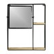 image 1 of Fine Decor FA3721W Jeeves Shelving and Organiser Mirror, Black Black
