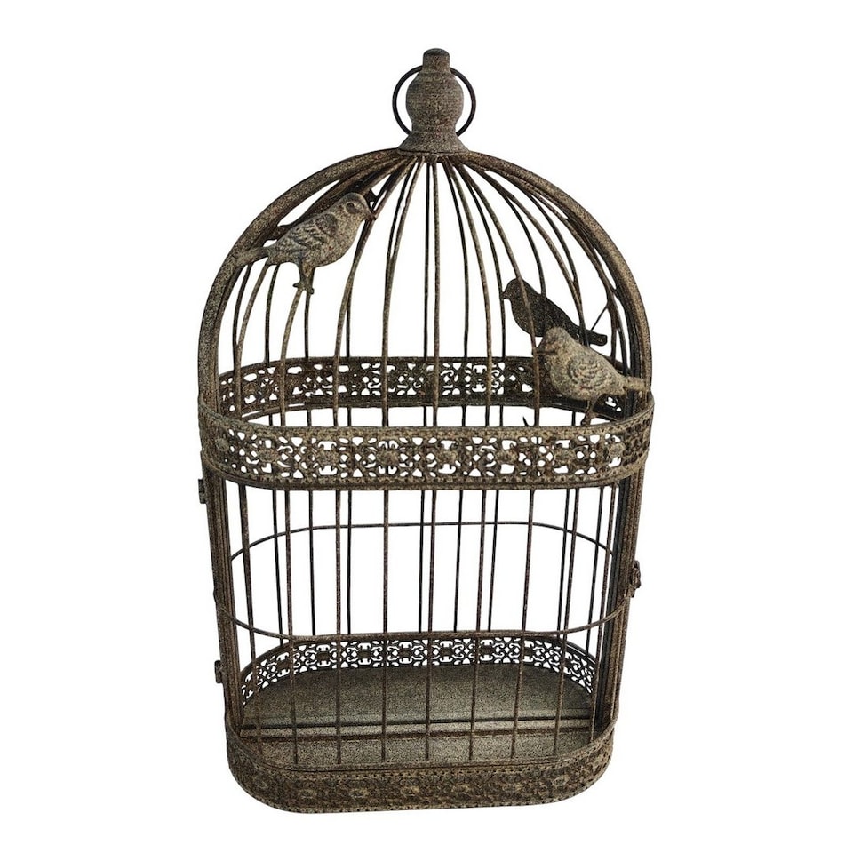 image 1 of Garden Mirror Cage - Metal - L10 x W34 x H60 cm