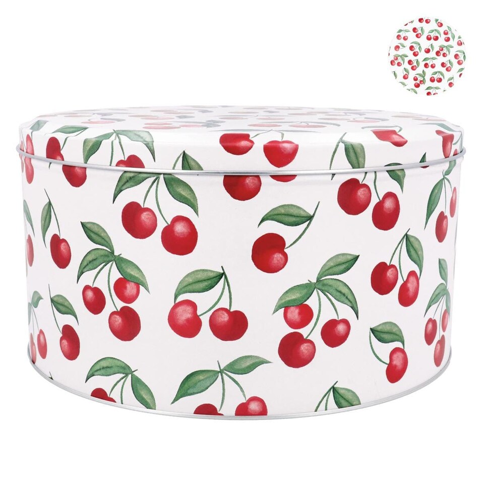 image 1 of Gisela Graham Cherry Design Cake Tin